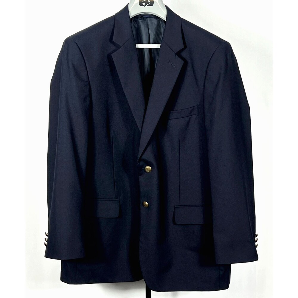 Saddlebred Men's Sport Coat Blazer - Size 44R - Dark Navy, Wool-Polyester Blend